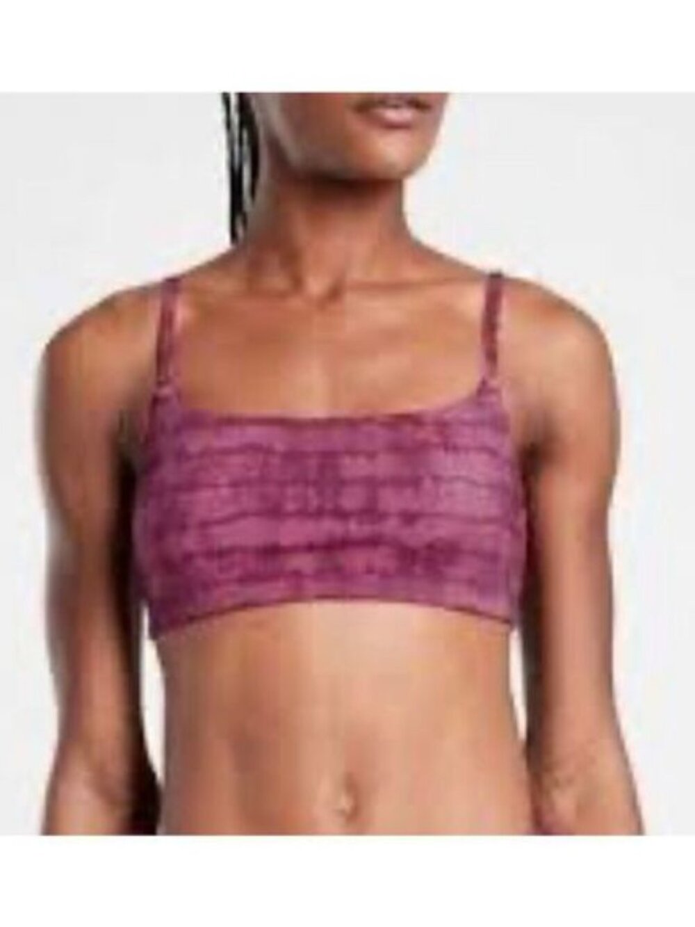 Athleta Plum Scoop Tahiti Printed Bikini Top nwot